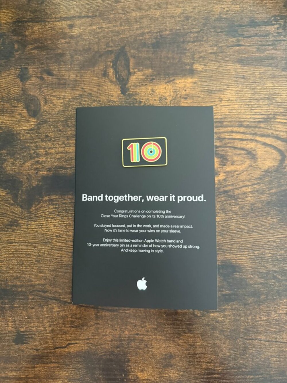 Apple Employee Close Your Rings Special 10th Anniversary Pin and Watch Band 46mm